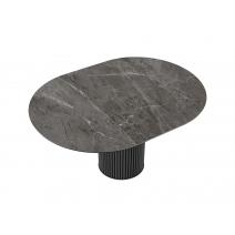  Стол DikLine AKRR120 Керамика Tundra Gris (темно-серый суперглянец)/подстолье черное/опоры черные (2 уп.), фото 4 