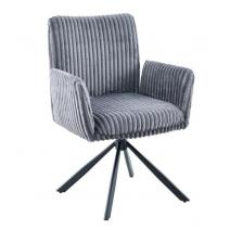  Стул DikLine 6827 т.к Серая Velo 13, опоры черные, фото 1 