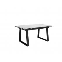  Стол DikLine DKZ160 Керамика Tianshan White (белый полуглянец)/подстолье черное/опоры черные (2 уп.), фото 6 