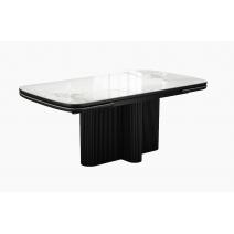  Стол DikLine SKO180 Керамика Пандора Серый глянец YB8020122BG/подстолье черное/опоры черные (2 уп.), фото 1 