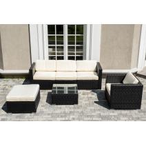 &quot;Даллас&quot; лаунж-зона из искусственного ротанга на 5 персон, цвет черный, фото 1 