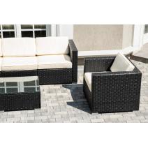  "Даллас" лаунж-зона из искусственного ротанга на 5 персон, цвет черный, фото 7 