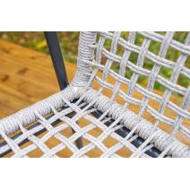  "Тунис" стул плетеный из роупа, каркас алюминий темно-серый (RAL7024), роуп светло-серый, фото 8 