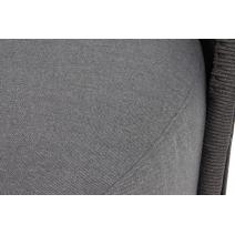  "Монтелла" кресло плетеное из роупа, каркас алюминий темно-серый (RAL7024) муар, роуп темно-серый круглый, ткань темно-серая 027, фото 8 