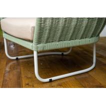  "Фиджи" лаунж-зона 5-местная плетеная из роупа (веревки), каркас алюминиевый светло-серый, роуп зеленый (4204), фото 17 