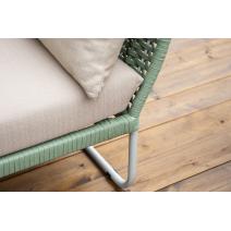  "Фиджи" лаунж-зона 5-местная плетеная из роупа (веревки), каркас алюминиевый светло-серый, роуп зеленый (4204), фото 19 