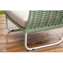  "Фиджи" лаунж-зона 5-местная плетеная из роупа (веревки), каркас алюминиевый светло-серый, роуп зеленый (4204), фото 21 