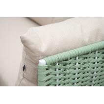  "Фиджи" лаунж-зона 5-местная плетеная из роупа (веревки), каркас алюминиевый светло-серый, роуп зеленый (4204), фото 22 