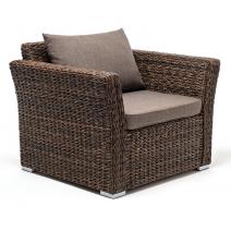  "Капучино" кресло из искусственного ротанга (гиацинт), цвет коричневый, фото 3 