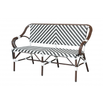  "Кабри" диван двухместный плетенный из искусственного ротанга, цвет черно-белый, фото 1 