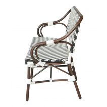  "Кабри" диван двухместный плетенный из искусственного ротанга, цвет черно-белый, фото 3 