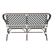  "Кабри" диван двухместный плетенный из искусственного ротанга, цвет черно-белый, фото 4 