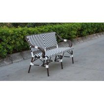  "Кабри" диван двухместный плетенный из искусственного ротанга, цвет черно-белый, фото 6 