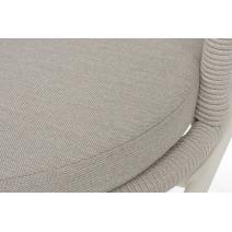  "Люксембург" стул плетеный из роупа, каркас из стали (RAL1013) муар, роуп бежевый круглый, ткань бежевая 15052, фото 8 