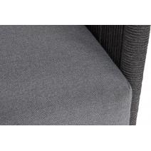  "Джелло" кресло плетеное из роупа, каркас алюминий темно-серый (RAL7024) муар, роуп темно-серый круглый, ткань темно-серая 027, фото 8 