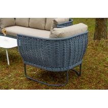  "Фиджи" лаунж-зона 5-местная плетеная из роупа (веревки), каркас алюминиевый темно-серый, роуп синий (KT18-014), фото 12 