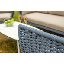  "Фиджи" лаунж-зона 5-местная плетеная из роупа (веревки), каркас алюминиевый темно-серый, роуп синий (KT18-014), фото 13 