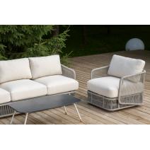  "Альбано" лаунж-зона 5-местная плетеная из роупа (веревки), каркас алюминиевый светло-серый, роуп серый меланж, фото 7 