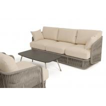  "Альбано" лаунж-зона 5-местная плетеная из роупа (веревки), каркас алюминиевый светло-серый, роуп серый меланж, фото 21 