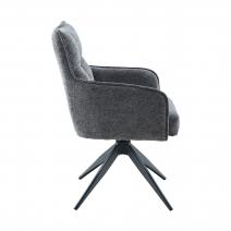  Стул DikLine 6826 т.к Серая Raven 15, опоры черные, фото 3 