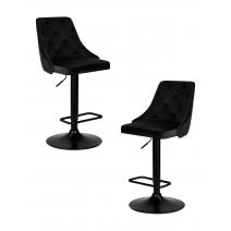  Набор 2 шт Стул барный DOBRIN JOSEPH BLACK, черный велюр (MJ9-101), фото 1 