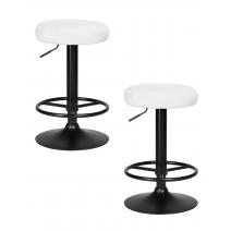  Набор 2 шт Табурет барный DOBRIN TEDDY BLACK, белый букле (13), фото 1 