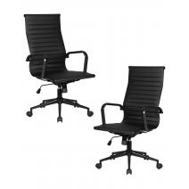  Набор 2 шт Офисное кресло для руководителей DOBRIN CLARK SIMPLE BLACK, чёрный, фото 1 