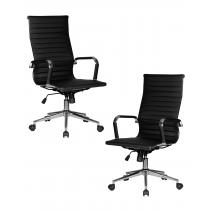  Набор 2 шт Офисное кресло для руководителей DOBRIN CLARK SIMPLE, чёрный, фото 1 