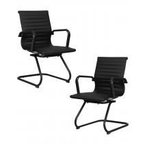  Набор 2 шт Офисное кресло для посетителей DOBRIN CODY BLACK, чёрный, фото 1 