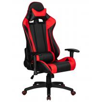  Кресло игровое DOBRIN BRIAN, черно-красная экокожа, фото 1 