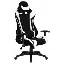  Кресло игровое DOBRIN DALLAS, черно-белая ткань, фото 1 