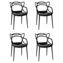  Набор 4 шт Стул обеденный DOBRIN MASTERS, чёрный (B-03), фото 1 
