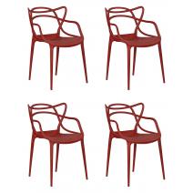  Набор 4 шт Стул обеденный DOBRIN MASTERS, кирпичный (R-05), фото 1 