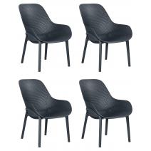  Набор 4 шт Кресло DOBRIN LONZO, антрацит (GR-12) с УФ-защитой, фото 1 