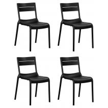  Набор 4 шт Стул обеденный DOBRIN TIM, черный (B-03), фото 1 