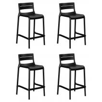  Набор 4 шт Стул полубарный DOBRIN NESSA, черный (B-03), фото 1 