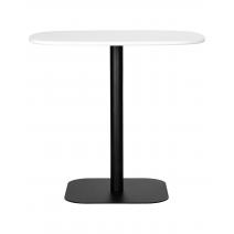  Стол обеденный DOBRIN OTIS, белая столешница, черное основание, фото 1 