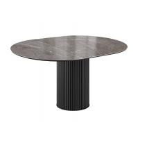  Стол DikLine AKRR120 Керамика Tundra Gris (темно-серый суперглянец)/подстолье черное/опоры черные (2 уп.), фото 2 