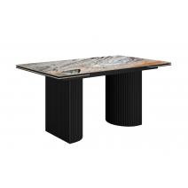  Стол DikLine EKD160, Керамика Venetian Brown Light глянец (К4), опоры черные (2 уп.), фото 1 