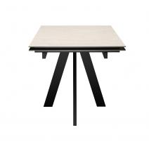  Стол DikLine DM140M Хромикс белый/опоры черные, фото 2 