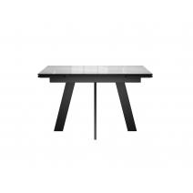  Стол DikLine SFM120 стекло Оптивайт Белый мрамор/подстолье черное/опоры черные (2 уп.), фото 2 