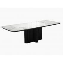  Стол DikLine SKO180 Керамика Пандора Серый глянец YB8020122BG/подстолье черное/опоры черные (2 уп.), фото 2 