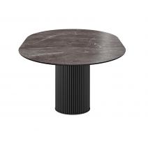  Стол DikLine AKRR120 Керамика Tundra Gris (темно-серый суперглянец)/подстолье черное/опоры черные (2 уп.), фото 3 