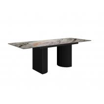  Стол DikLine EKD160, Керамика Venetian Brown Light глянец (К4), опоры черные (2 уп.), фото 5 