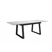  Стол DikLine DKZ160 Керамика Tianshan White (белый полуглянец)/подстолье черное/опоры черные (2 уп.), фото 5 