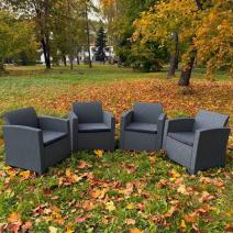  Комплект из 4-х кресел LANA в цвете графит, фото 1 