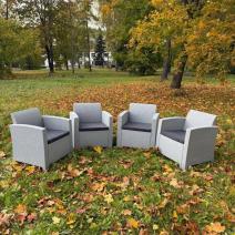  Комплект из 4-х кресел LANA в светло-сером цвете, фото 1 
