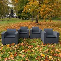  Комплект из 4-х кресел LANA LUX графит, фото 1 