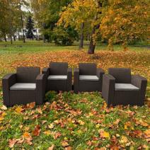  Комплект из 4-х кресел LANA LUX коричневый, фото 1 