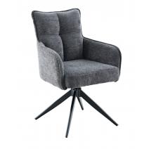  Стул DikLine 6826 т.к Серая Raven 15, опоры черные, фото 1 